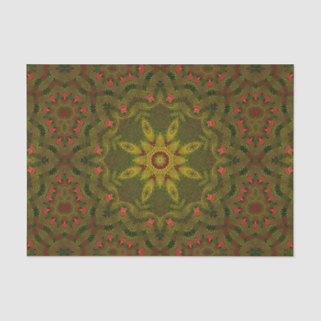 Papier de soie de soie géométrique d'étoile de (Recto)