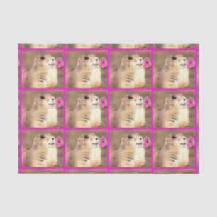 Papier de soie de soie heureux de chien de Praire