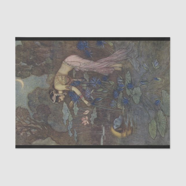 Papier de soie de soie indien de mythe et de (Recto)