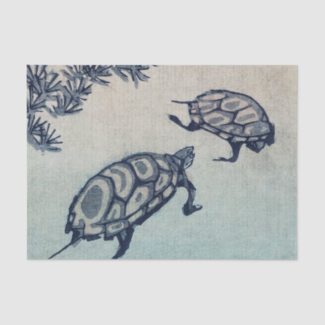Papier de soie de soie JAPONAIS de TORTUE de BOIS (Recto)