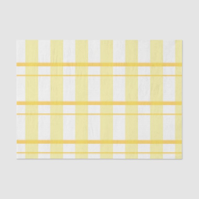 Papier de soie de soie jaune de plaid (Recto)