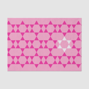 Papier de soie de soie juif rose d'étoile