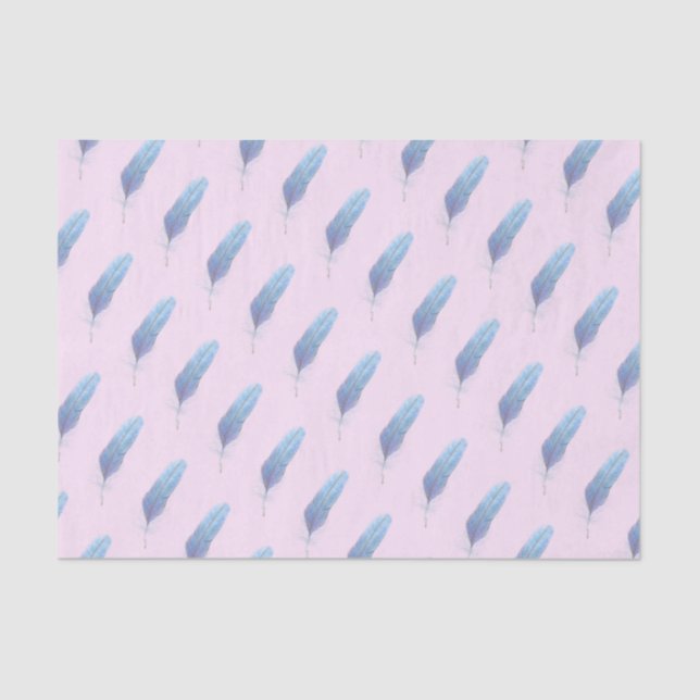 Papier de soie de soie magnifique de plume (Recto)