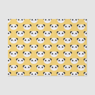 Papier de soie de soie mignon de motif de visage