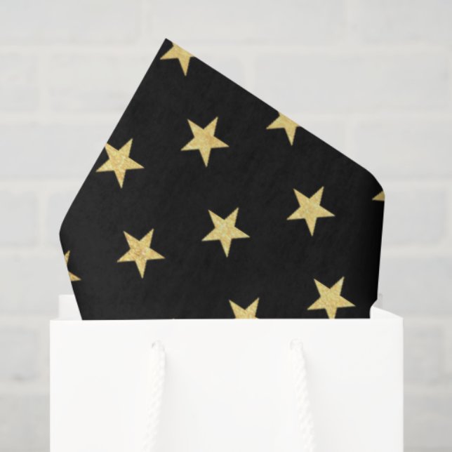 papier de soie de soie noir de partie de profil (Sac cadeau)