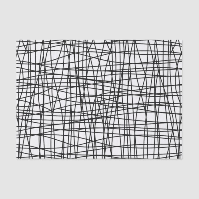 Papier de soie de soie noir et blanc audacieux (Recto)