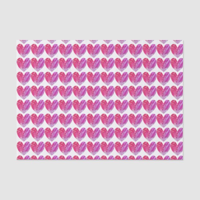 Papier de soie de soie orienté de coeur (Recto)