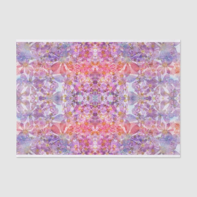 Papier de soie de soie pressé par cosmos (Recto)