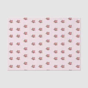 Papier de soie de soie rose minable de roses