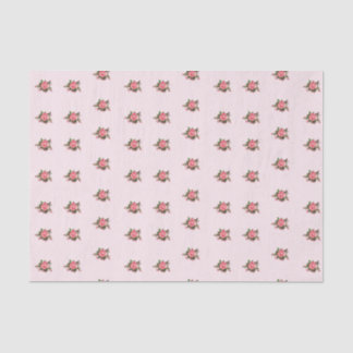 Papier de soie de soie rose minable de roses
