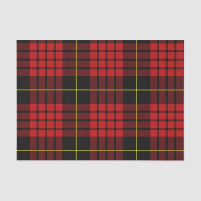 Papier de soie de soie rouge de tartan (Recto)