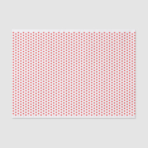 Papier de soie de soie rouge et blanc de point de