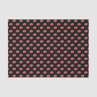 Papier de soie de soie rouge noir de cadeau de