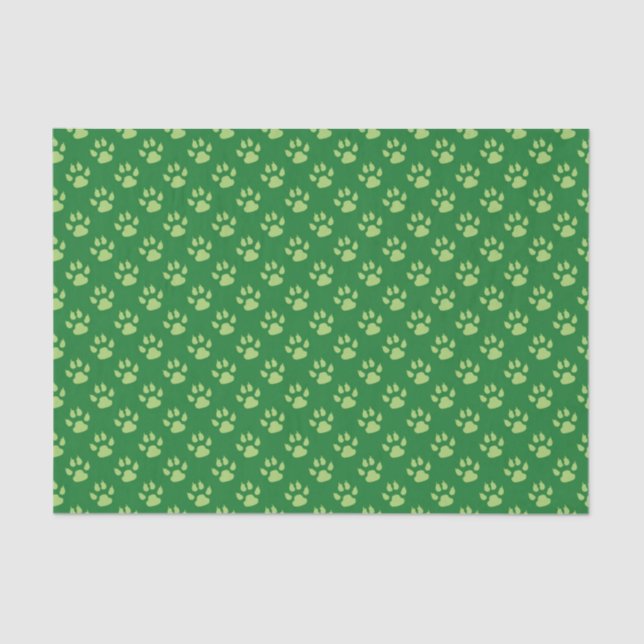 Papier de soie de soie vert de Noël d'empreinte de (Recto)
