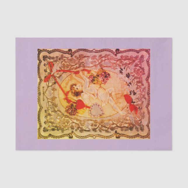 Papier de soie de soie VINTAGE d'ANGE de (Recto)