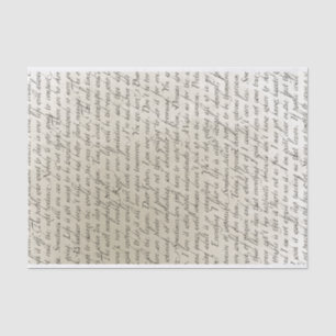 Papier de soie de soie vintage d'art des textes de