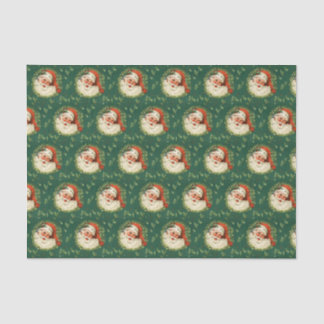Papier de soie de soie vintage de Père Noël