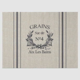 Papier de soie de soie vintage de sac à grain de