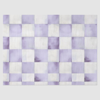 Papier de soie décoratif à carreaux violets