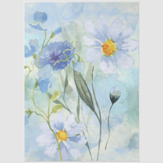 Papier de soie découpage aquarelle Blue Meadow Bre