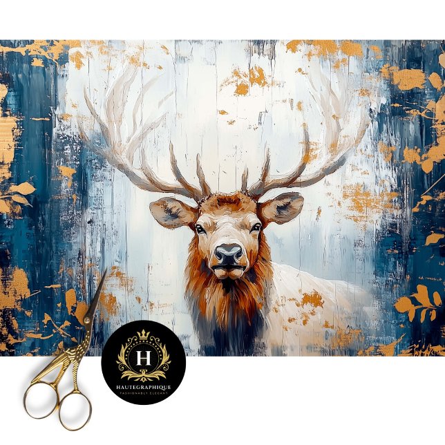 Papier de soie découpage Cerf Rustique (Créateur téléchargé)