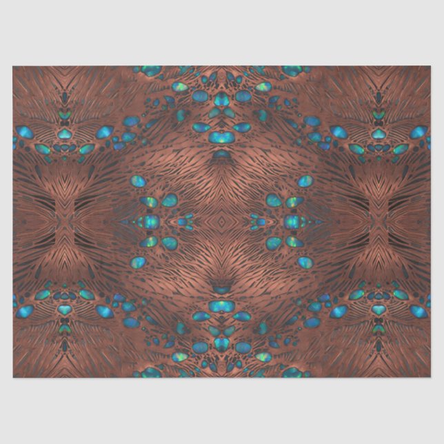 Papier de soie découpage Cuivre et Abalone Craft (Recto)