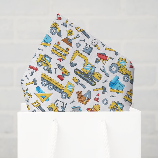 Papier de soie découpage de construction, enfants  (Sac cadeau)