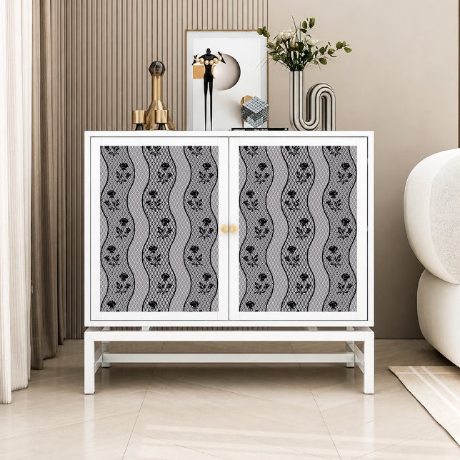 Papier de soie découpage en dentelle noire florale (Créateur téléchargé)