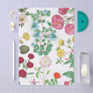 Papier de soie découpage floral vintage lumineux