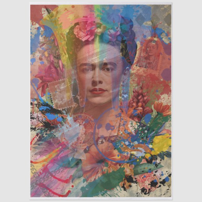 Papier de soie découpage Frida Kahlo Color Splash  (Recto)