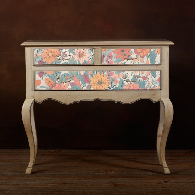 Papier de soie découpage Jardin de fleurs pastel (Créateur téléchargé)