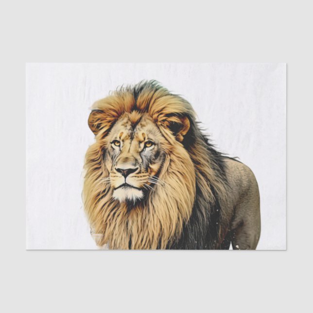 Papier de soie découpage Lion (Recto)
