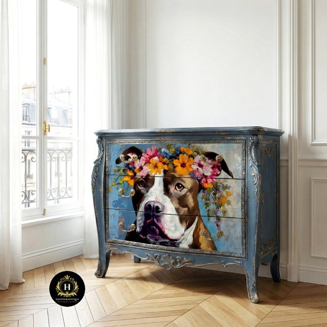 Papier de soie découpage Pit Bull (Créateur téléchargé)