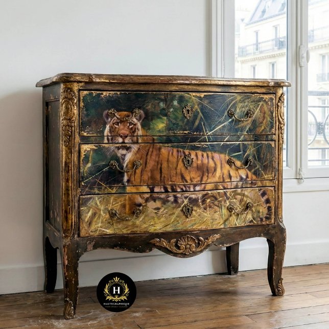 Papier de soie découpage Vintage Tiger (Créateur téléchargé)