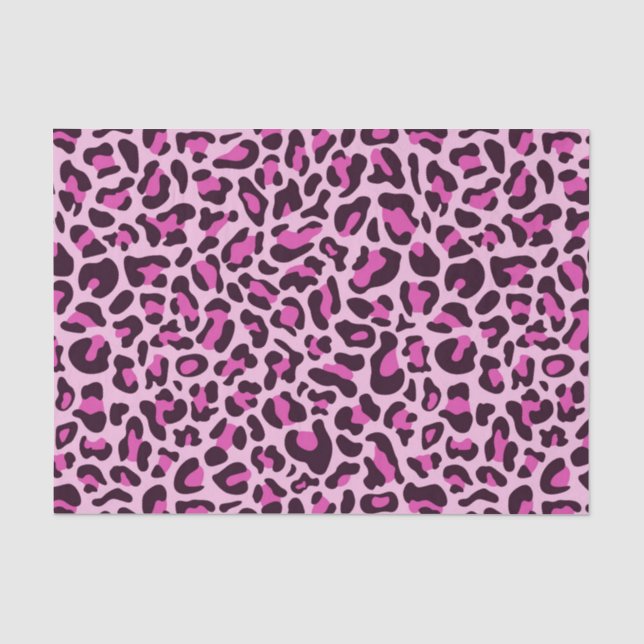Papier de soie découpé à motif léopard rose (Recto)