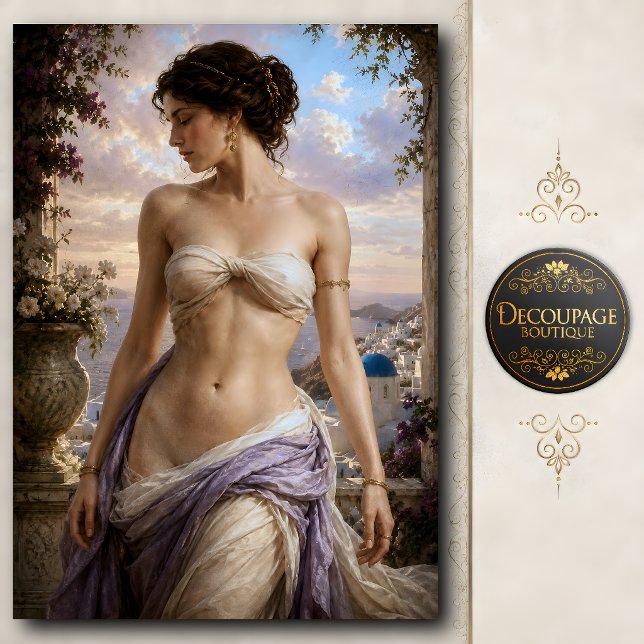 Papier de soie déesse grecque au bord de la mer (Greek Goddess by the Sea Tissue Paper)
