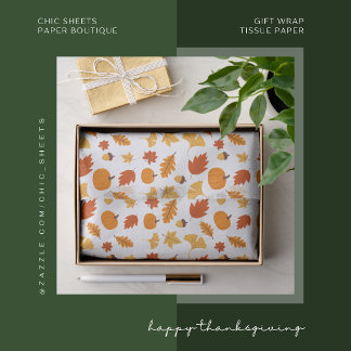 Papier de soie d'emballage cadeau Joyeux Thanksgiv