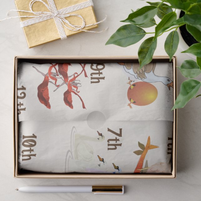Papier de soie des douze jours de Noël (Cadeau)