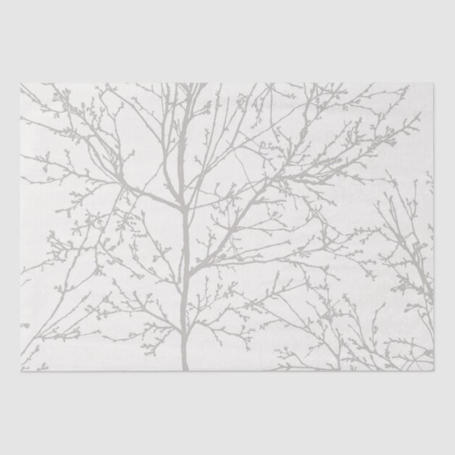Papier de soie design Branches d'arbre modernes (Recto)