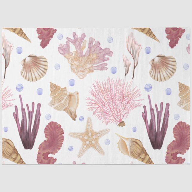 Papier de soie Design Série Vie Marine 23 (Recto)
