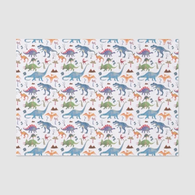 Papier de soie Dinosaures par Popobell (Recto)