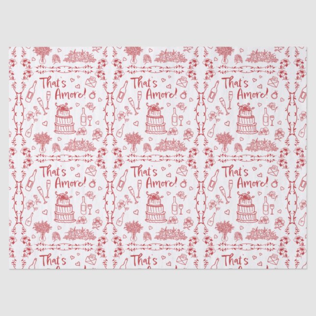 Papier de soie Doodles de mariage (Recto)