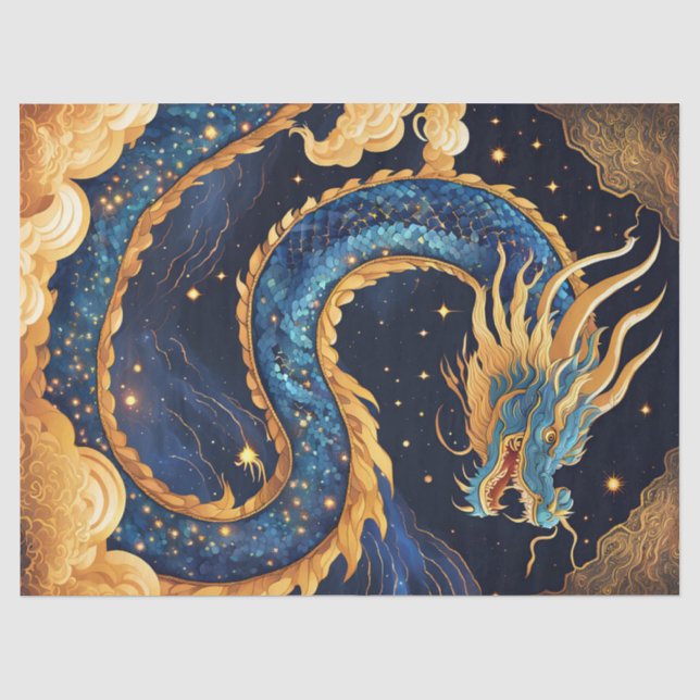 papier de soie dragon chinois (Recto)