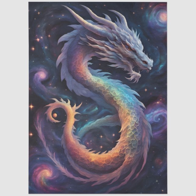 papier de soie dragon cosmique (Recto)