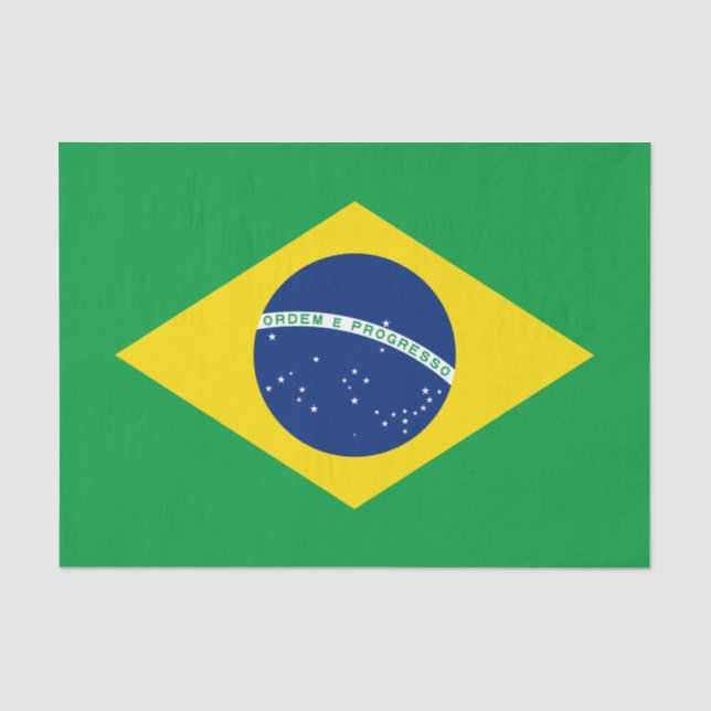 Papier de soie drapeau brésilien patriotique (Recto)