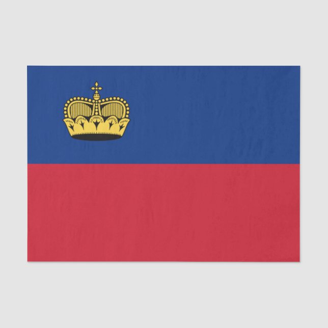 Papier de soie drapeau du Liechtenstein, Liechtens (Recto)