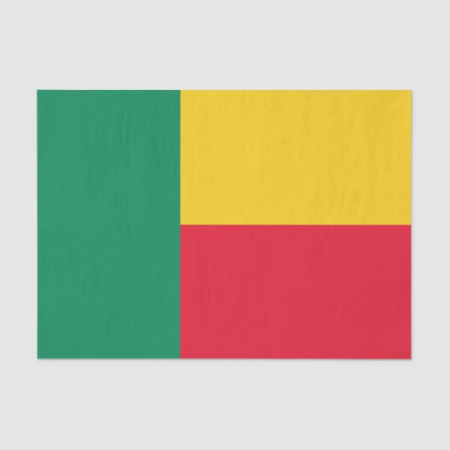 Papier de soie drapeau patriotique du Bénin (Recto)