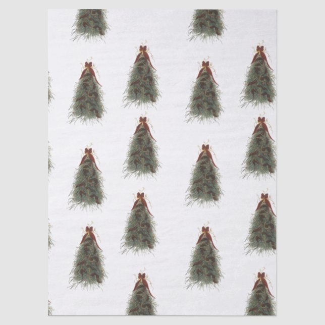 Papier de soie élégant pour arbre de Noël (Recto)