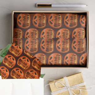 Papier de soie emballage cadeau Halloween citrouil