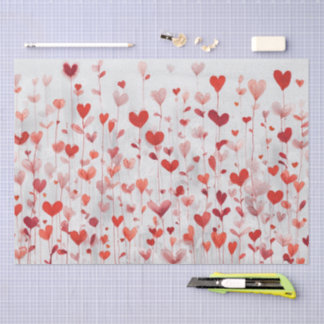 Papier de soie en forme de cœur pour cadeaux ou dé